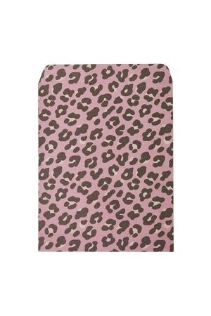 Gift Bag Pink Leopard Large Roze Papier h5 